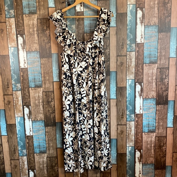 Ava & Viv Dresses & Skirts - Ava and Viv 1 X rayon floral off shoulder dress split front